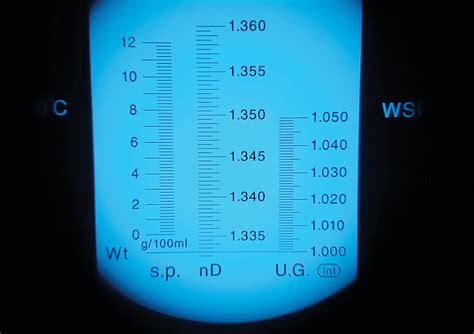 refractometer battery specific gravity|refractometer chart.